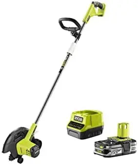 RYOBI Pack Dresse-Bordures 18V One+ - 1 Batterie LithiumPlus 2.5Ah - 1 Chargeur Rapide 2.0Ah - RY18EGA-0 – 2,5 Ah / 2,0 Ah, gris