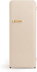 CREATE / RETRO FRIDGE 150 GOLD/Réfrigérateur sable avec poignée dorée et congélateur 281L / 102W – 260 litres / 21 litres, 60 x60 x150 cm