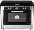 Combiné four / réchaud 2 feux de camping - INCASA - 016463 – 1,1 Kw / 1,6 Kw, 25 litres, noir/gris
