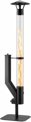 Patio - Poêle à granulés extérieur 5000 W - Poêle à granulés pour terrasse sans électricité ni gaz – gris/noir