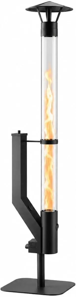 Patio - Poêle à granulés extérieur 5000 W - Poêle à granulés pour terrasse sans électricité ni gaz – gris/noir