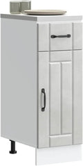 Base de cuisine Lucca gris ciment 30 x 46 x 81,5 cm – meuble