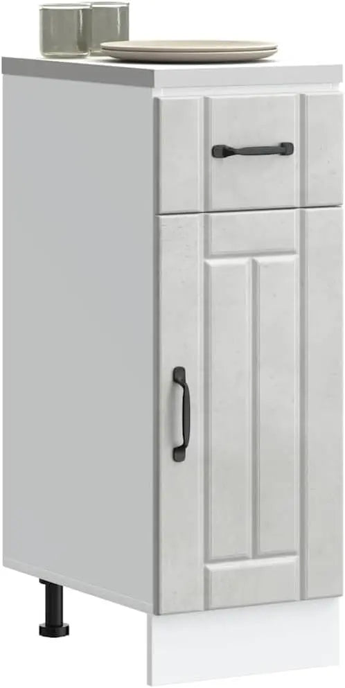 Base de cuisine Lucca gris ciment 30 x 46 x 81,5 cm – meuble