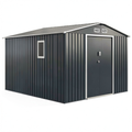 Abri de jardin, en métal, coloris anthracite, pour le jardin