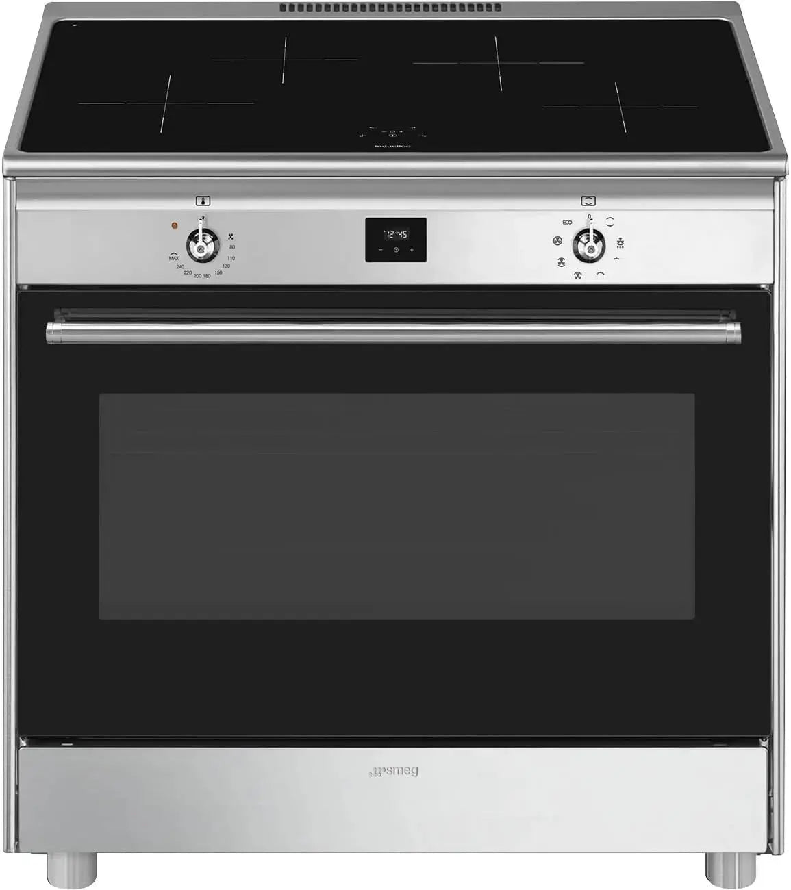 Smeg cuisinière électrique CG90CIXT – 1,29 kWh / 0,98 kWh, argenté