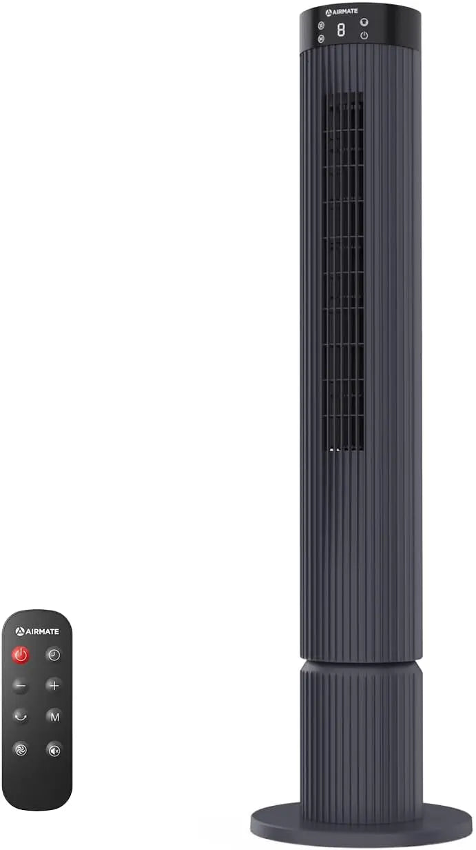 Airmate Ventilateur Colonne – 40 Watts, gris