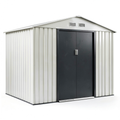Abri de jardin, en métal, coloris beige, pour le jardin