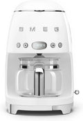 Smeg Machine à Café Filtre DCF02WHEU – 1050 W, 1,4 litre / 1,25 litre, 50 Hz, blanc