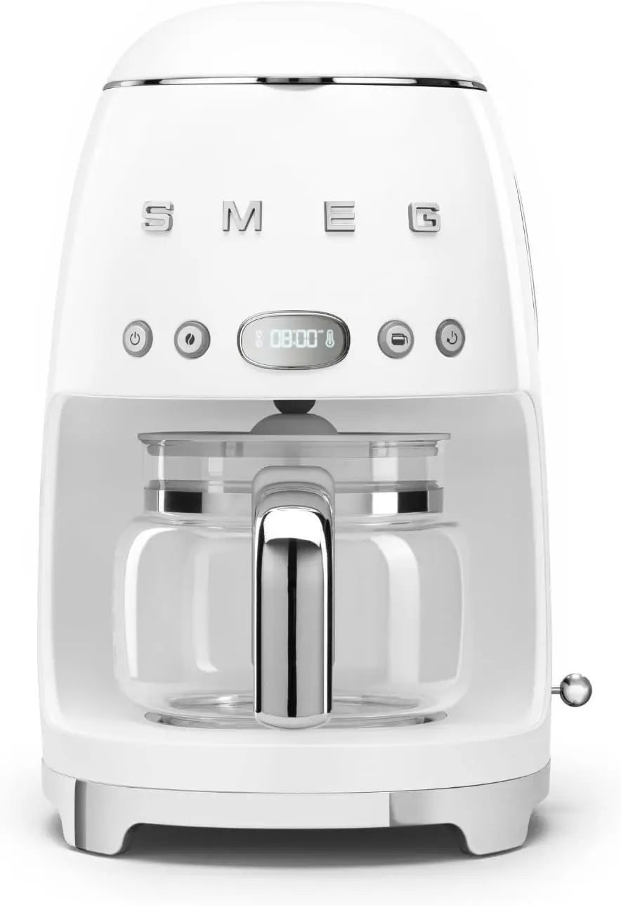 Smeg Machine à Café Filtre DCF02WHEU – 1050 W, 1,4 litre / 1,25 litre, 50 Hz, blanc