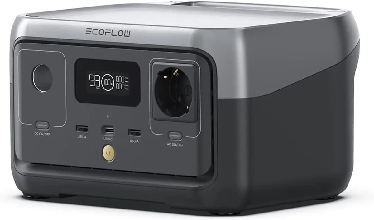 Station électrique portable EF ECOFLOW RIVER 2 – 600 W, 256 Wh, gris/noir