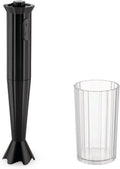 Alessi Plissé MDL10 B - Mixeur Plongeant Design avec Verre Gradué – 500 W, 700 ml, noir