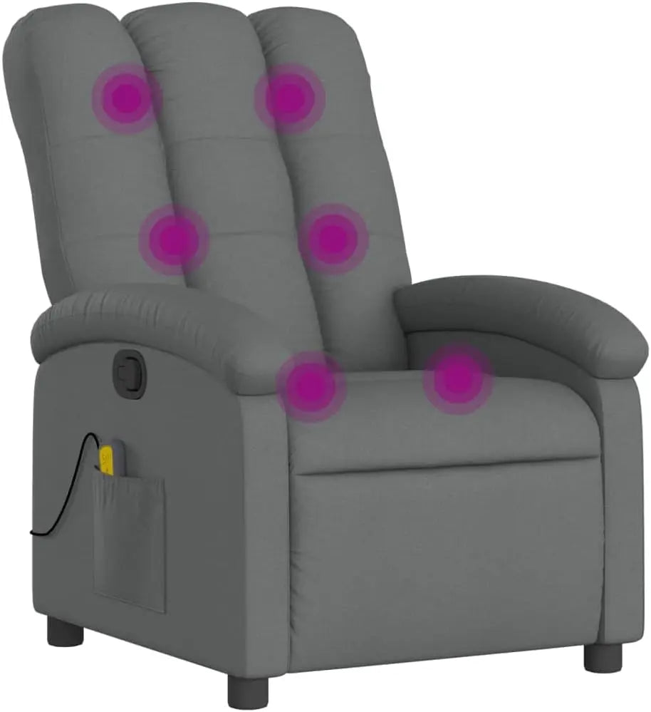 VidaXL Fauteuil de Massage Inclinable – gris