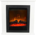 Cheminee Electrique Effet Flamme Lugano 1800W - Cheminée Décorative avec Télécommande et Minuterie – 50 Hz