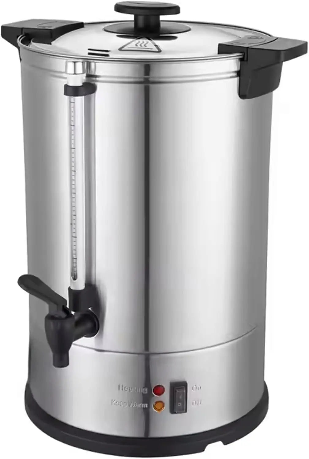 Générique Percolateur à Café Inox 15 Litres - 100 Tasses - 1500W - Avec Panier à Café - Simple Paroi – argenté