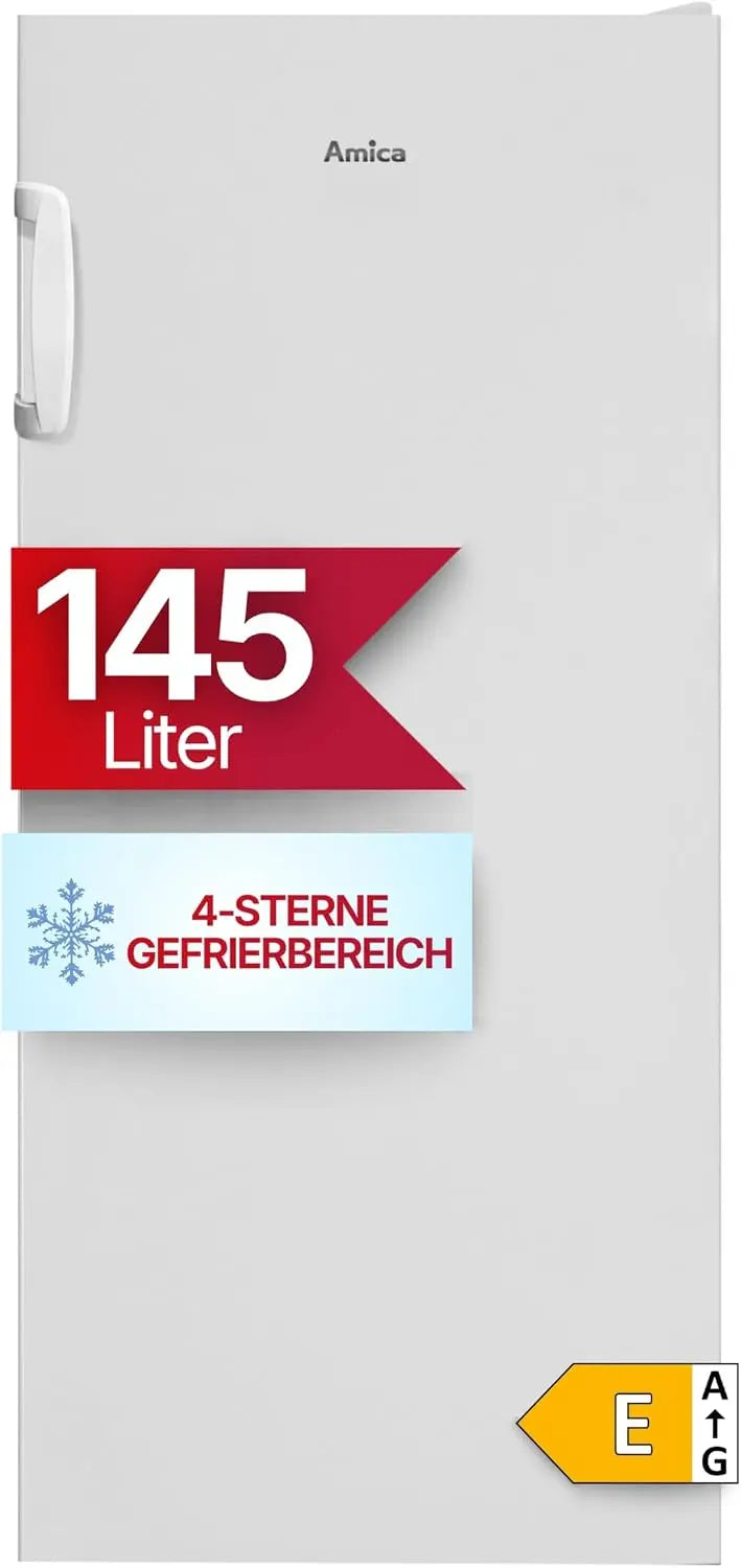 Amica Congélateur GS 321 110 W/145 l/classe d'efficacité énergétique E/FrostControl – rouge/blanc/gris