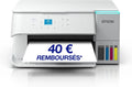 Solution d'impression A4 blanche EcoTank ET-2956 équipée d'une connexion Wi-Fi et de réservoirs d'encre