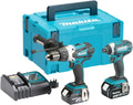 Combopack 2 outils 18V LXT 2x5,0 Ah DHP458 + DTD152 - MAKITA DLX2145TJ – bleu/gris