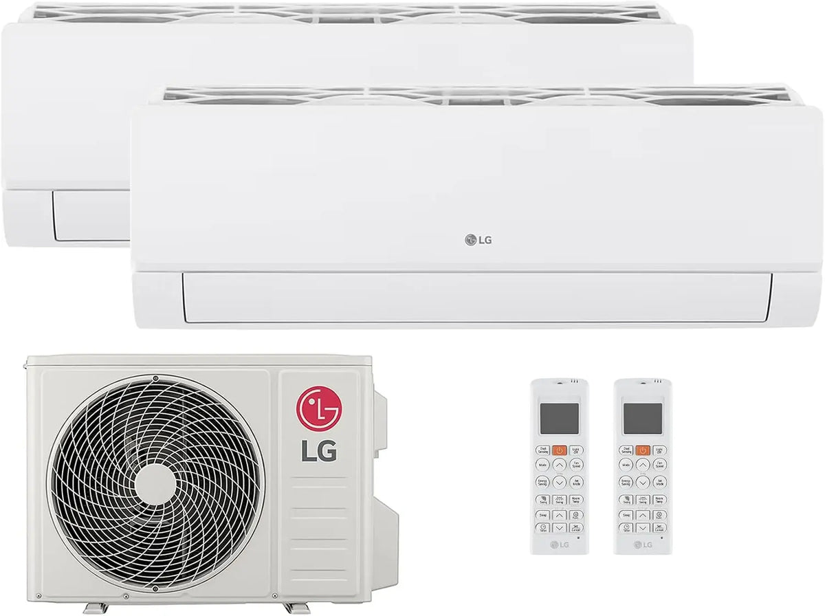 LG Climatiseur Multi Split Libero Smart WiFi 9 000 + 9 000 Btu – 4,1 kW / 4,69 kW, 50 Hz, gris