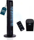 Princess Ventilateur colonne - Design élégant - 40 W - Puissant – noir/gris/bleu
