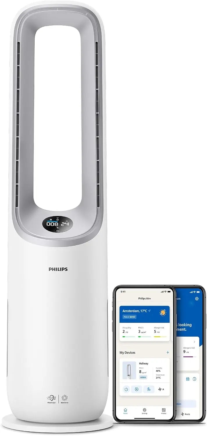 PHILIPS Purificateur d'air connecté Air Performer 7000,2-en-1 – 270 m³/h / 730 m³/h, blanc