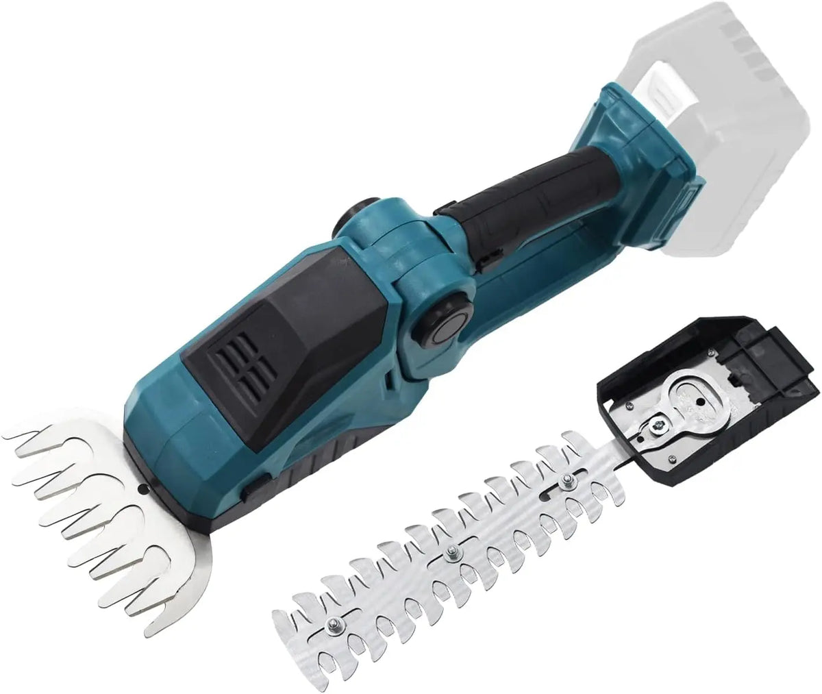 Cisaille à gazon sans fil compatible avec Makita 18 V – sans batterie, bleu/gris/noir