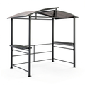 Abri pour barbecue, en aluminium, 240 x 150 x 234 cm, pour la terrasse ou le jardin