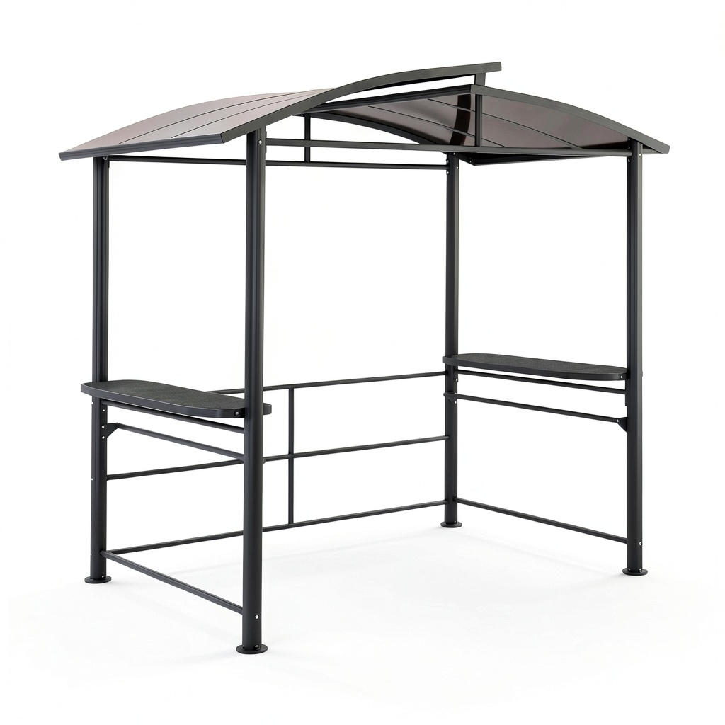 Abri pour barbecue, en aluminium, 240 x 150 x 234 cm, pour la terrasse ou le jardin
