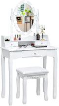 COSTWAY Coiffeuse avec Eclairage – blanc