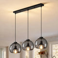 Suspension Luminaire en Verre Vintage – 60 W, noir