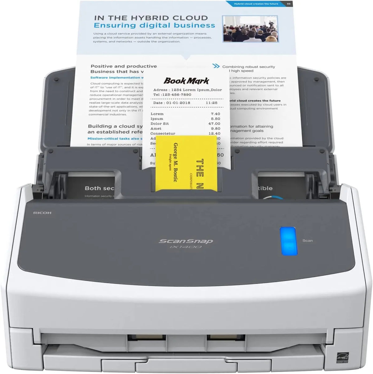 Fujitsu ScanSnap IX 1400 scanner – gris