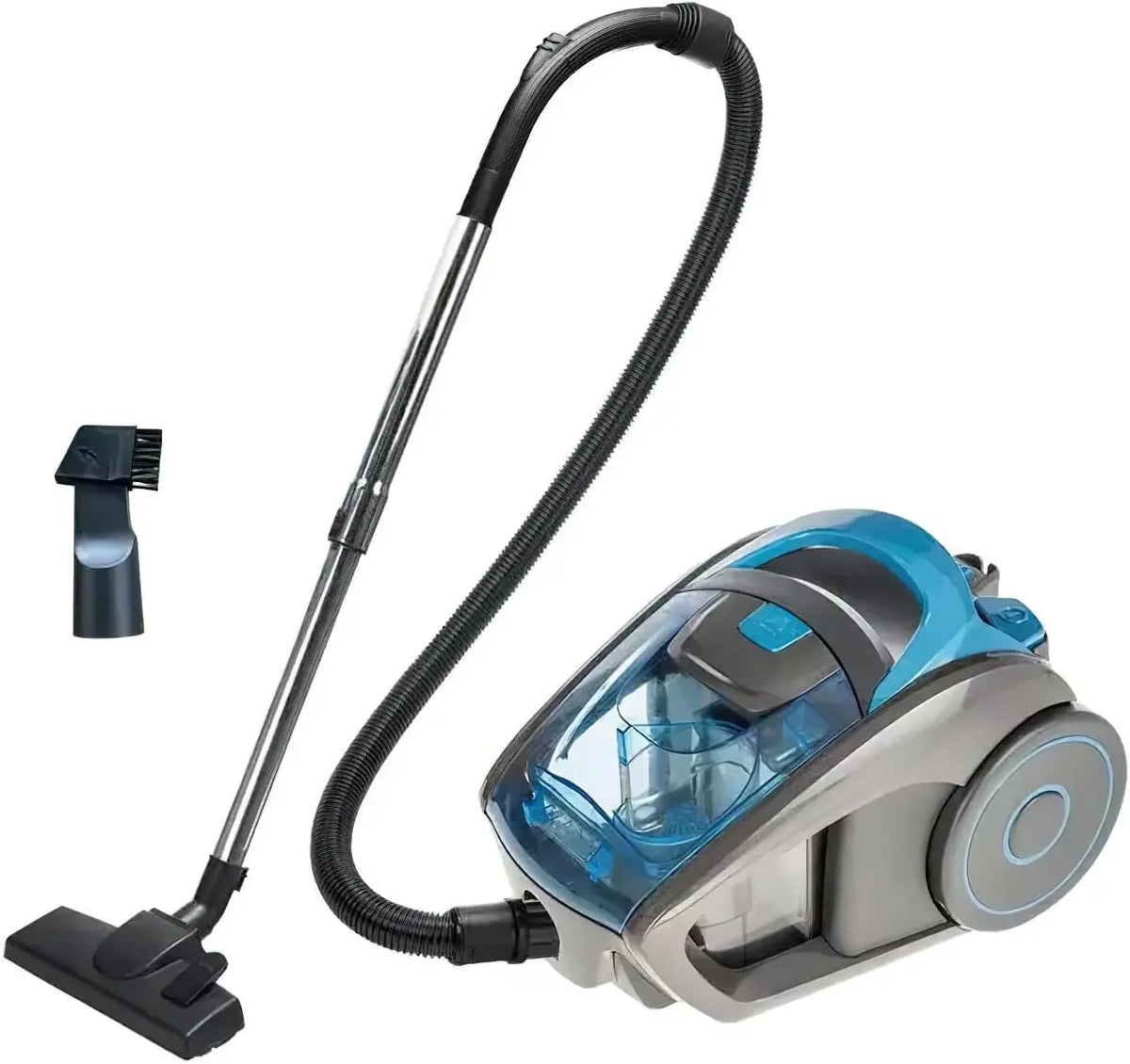 Aspirateur sans Sac,2800W Aspirateur Compact Silencieux – 60 Hz, gris/bleu