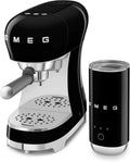 Smeg ECF12BLEU Machine à expresso manuelle et mousseur à lait – 60 ml / 120 ml, noir
