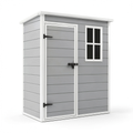 Abri de jardin, coloris blanc et gris, pour le jardin