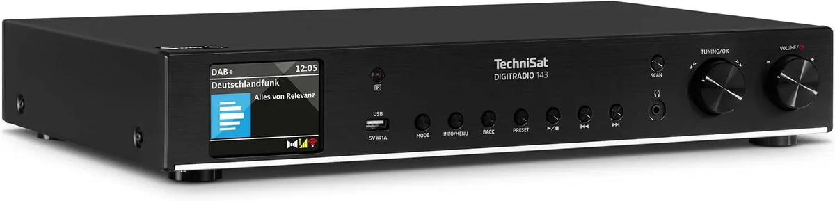 TechniSat DIGITRADIO 143 V3 - Tuner HiFi Internetradio Radio numérique Dab+ – noir