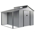 Structure d’ombrage, en métal, coloris gris, 257 x 355 x 237 cm, pour la terrasse ou le jardin