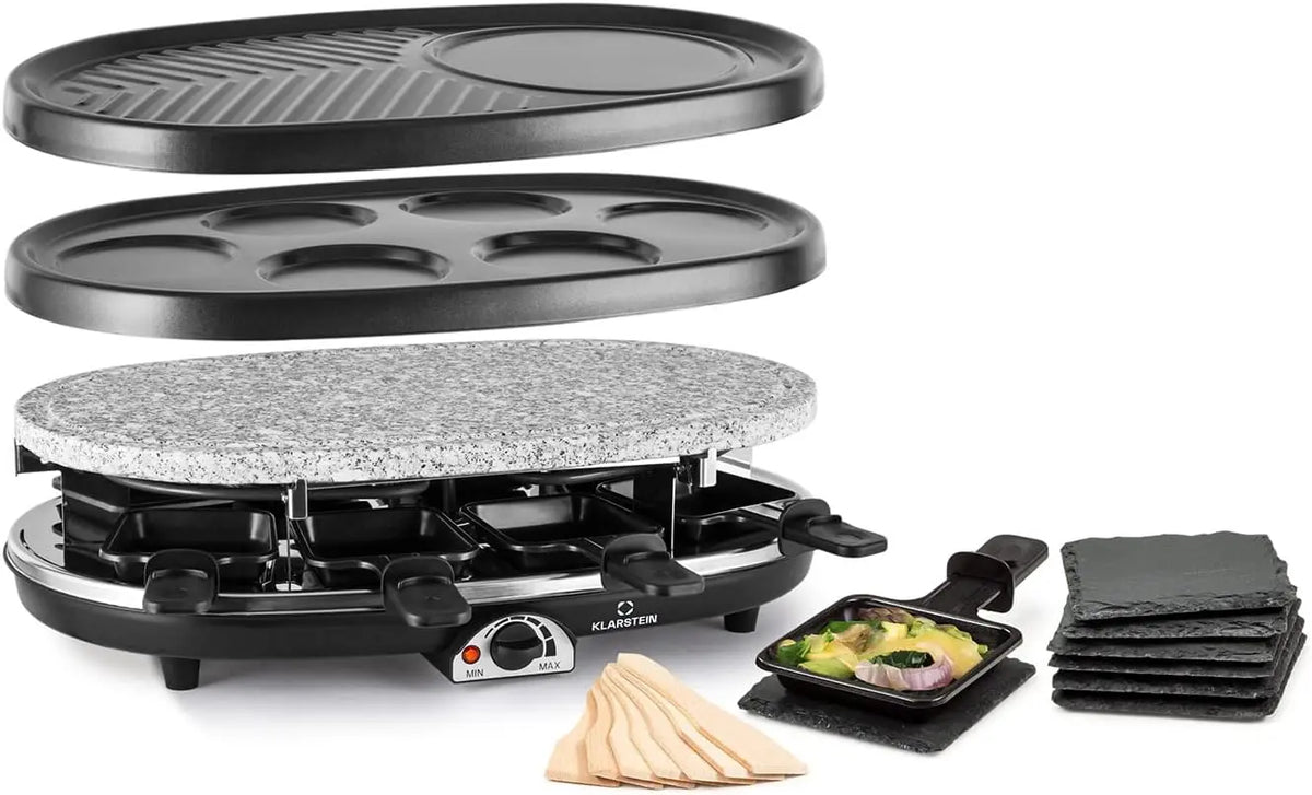 Klarstein Steaklette All-U-Can-Grill Raclette - de 1500 watts – 60 Hz, gris/noir