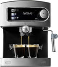 Cecotec Machine à café Express Power Espresso 20 Barista Pro. 2 Thermoblocks – 2900 W, 1,5 L, noir/gris