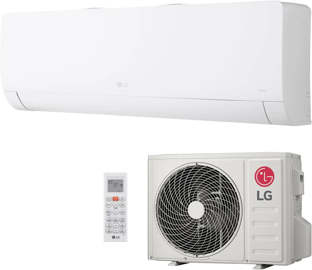 LG Climatiseur Mono Split Libero WZ09,9 000 Btu – 2,5 kW / 2,75 kW, 12,5 m³/min, gris