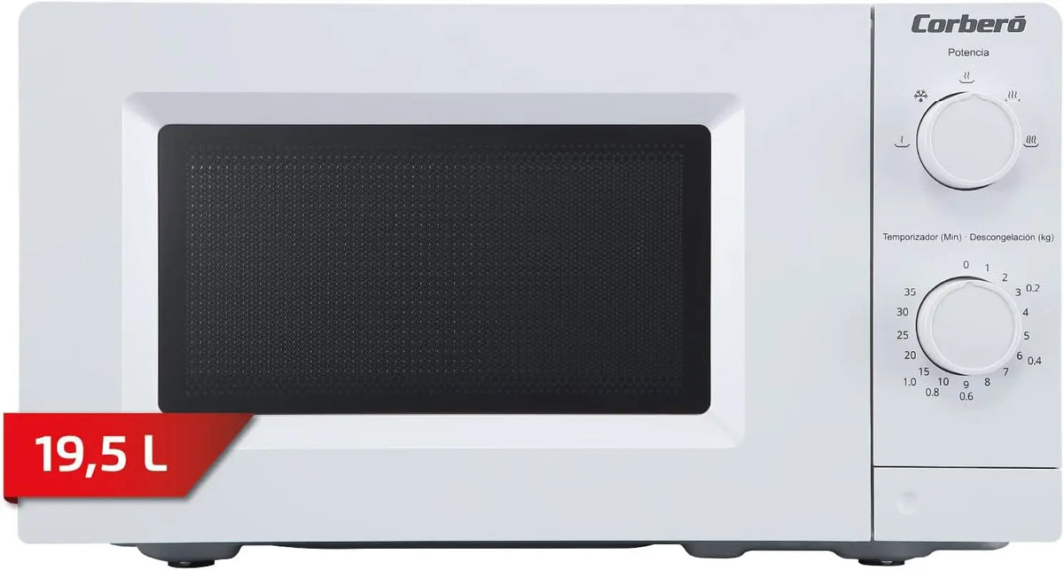 Corberó - Micro-ondes blanc Serie four à micro-ondes – 700 W, 19,5 l, 43,4 x 24,2 x 32,6 cm