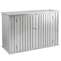 Abri de jardin, avec rangement, en métal, coloris gris, pour le jardin