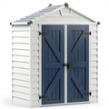 Abri de jardin, en aluminium, coloris gris, pour le jardin