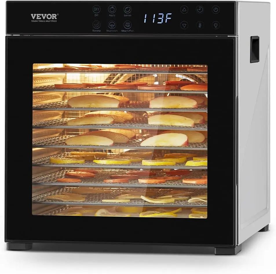 VEVOR Déshydrateur alimentaire – 1000 W, argenté