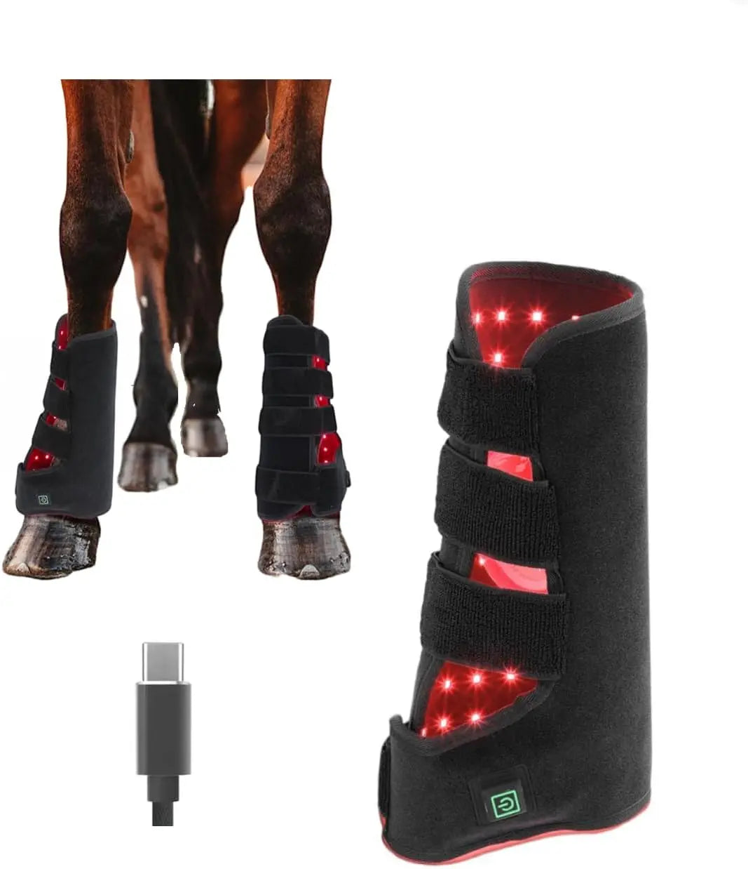 Appareil de luminothérapie LED rouge pour le soulagement des douleurs aux jambes et la récupération – 3600 mAh