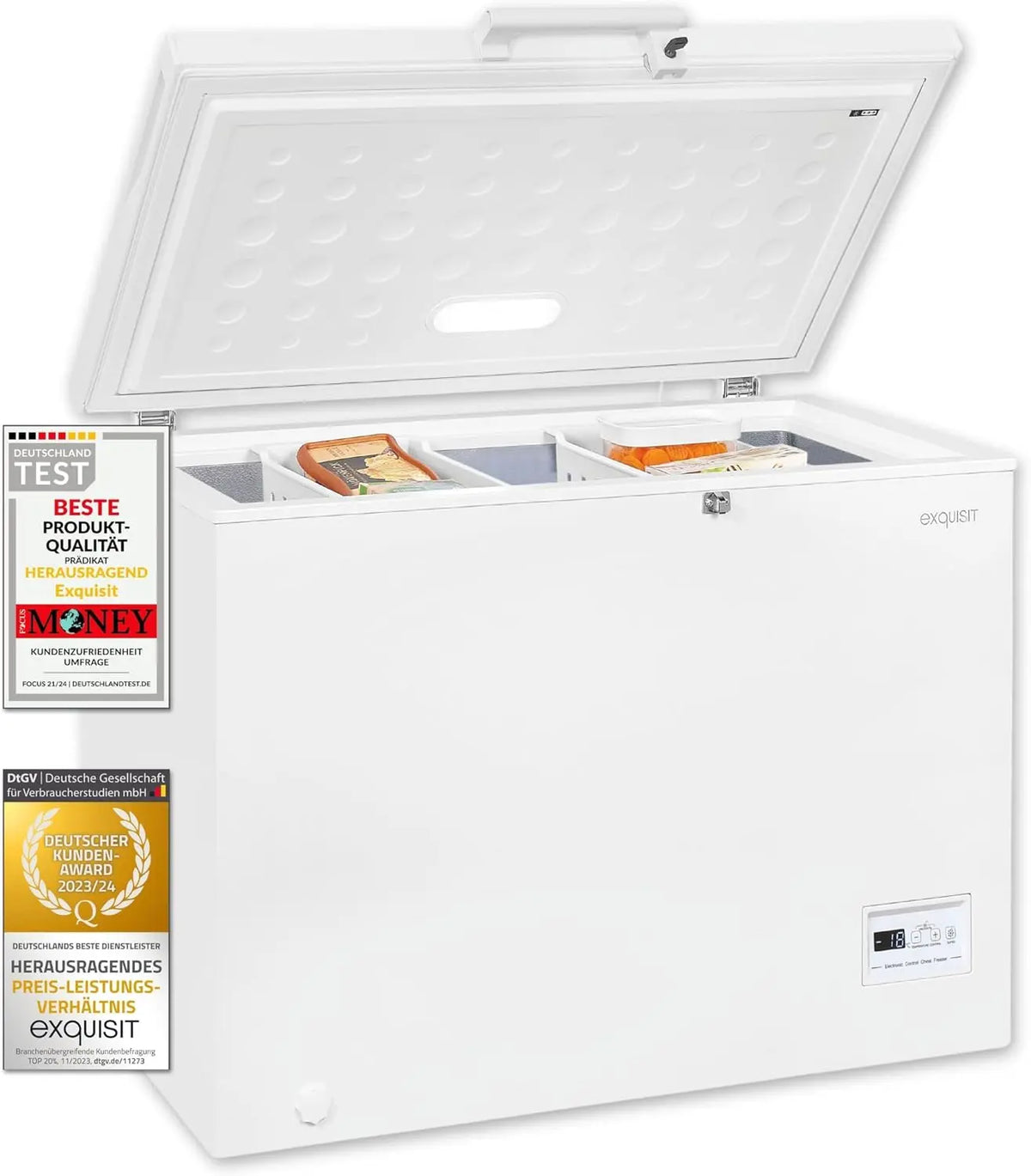Exquisit GT200-HE-041C Congélateur blanc – 198 litres, 126 kWh