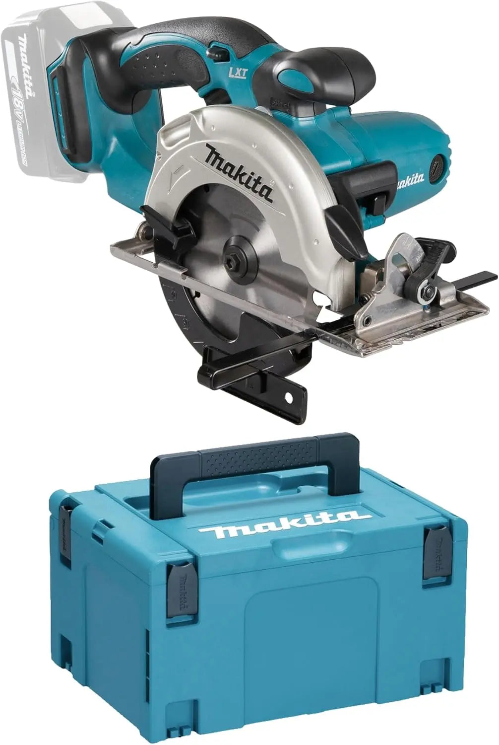 Makita Scie circulaire sans fil LXT 18V Produit seul en coffret - MAKITA DSS501ZJ – 1,5 Ah / 3,0 Ah, bleu/gris