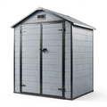 Abri de jardin, 134 x 210 x 182 cm, coloris anthracite, pour le jardin
