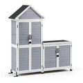 Armoire, avec rangement, coloris gris, pour la chambre