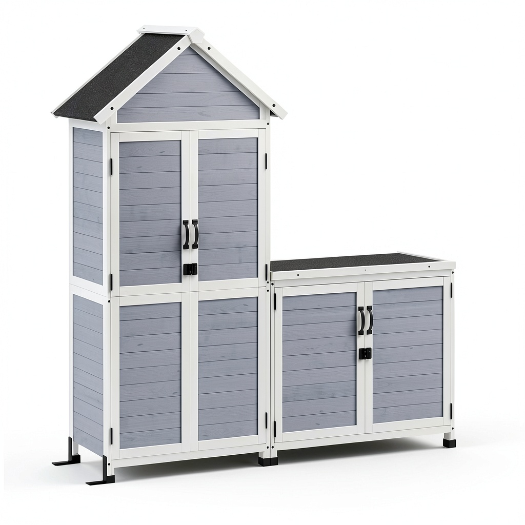 Armoire, avec rangement, coloris gris, pour la chambre