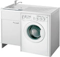 Negrari Couvre-Machine à Laver avec évier réversible 9008KAM en résine – blanc