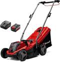 Einhell Tondeuse à Gazon sans Fil GE-CM 18/33 Li Kit 1x4,0 Ah – noir/gris/rouge